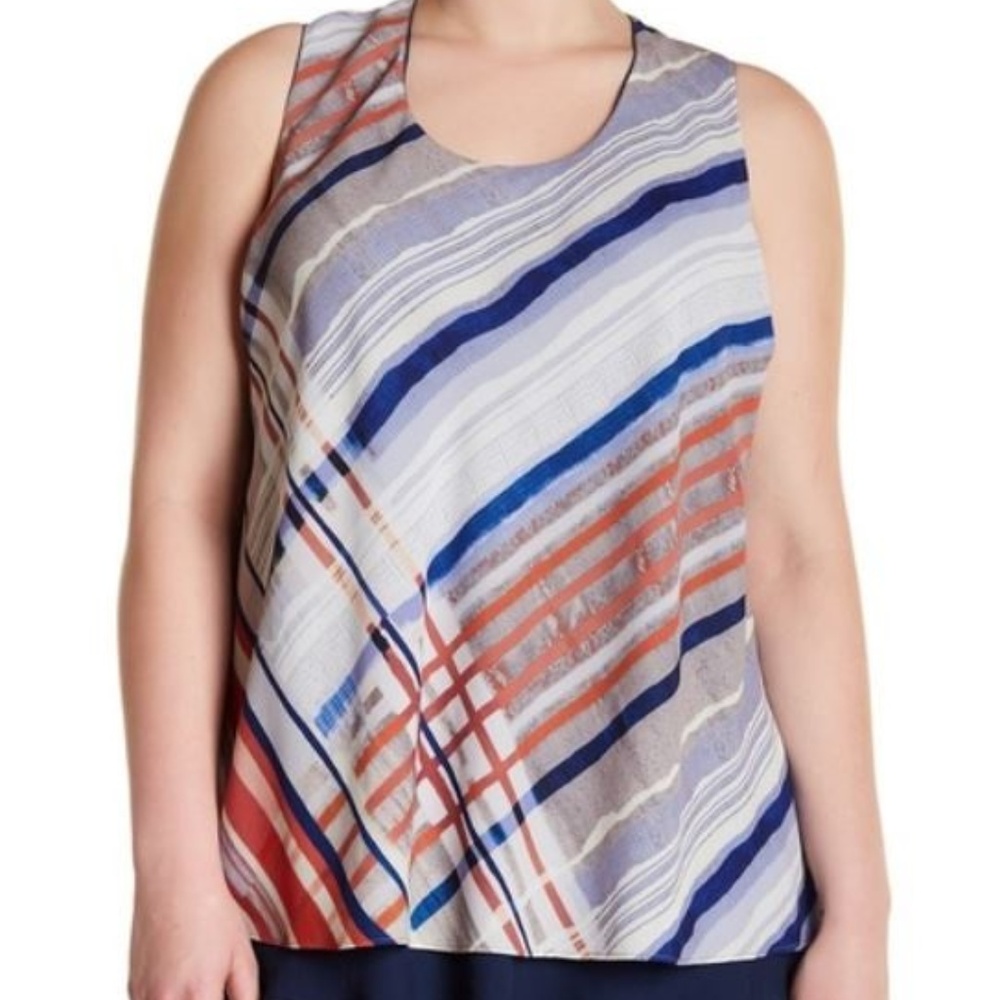 Nic + Zoe Multi color Printed blouse